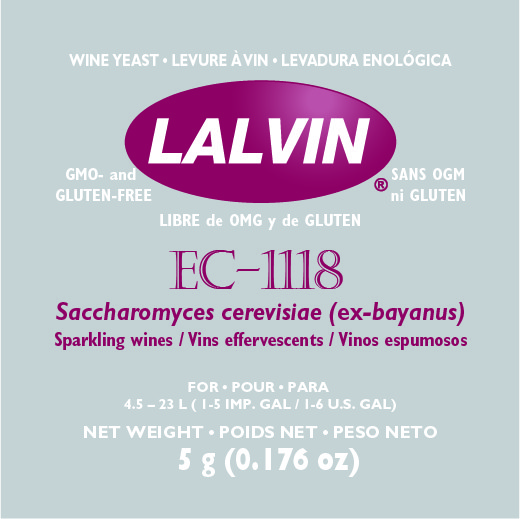 Дрожжи для вина Lalvin EC 1118