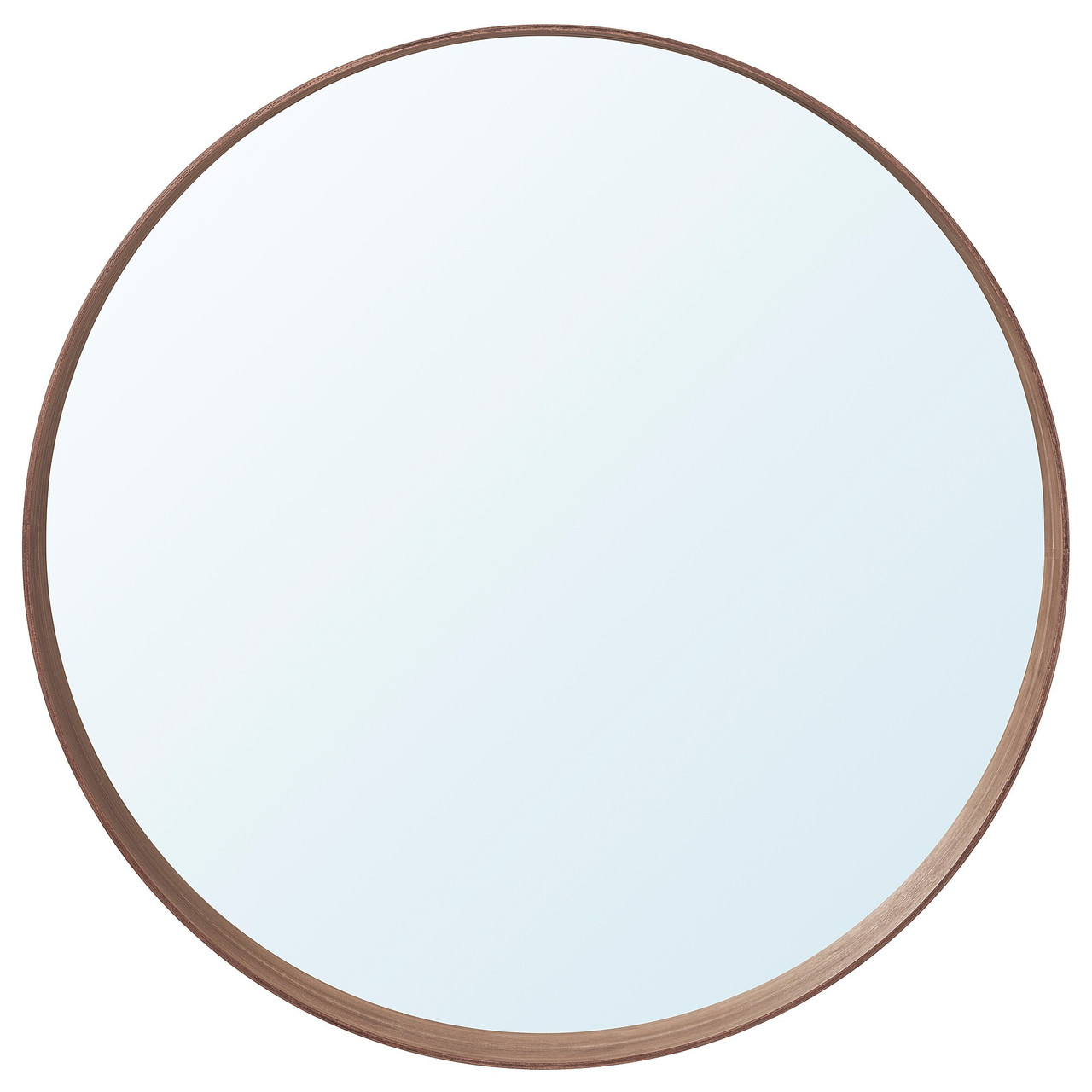 Зеркало СТОКГОЛЬМ диаметр 80 см шпон грецкого ореха ИКЕА, IKEA