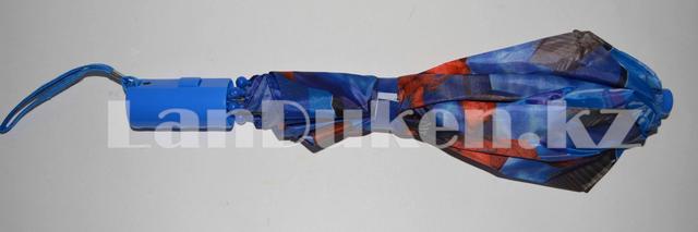 Detskij skladnoj zontik "CHelovek pauk" (sinij)