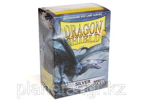 Протекторы Dragon shield матовые, цвет:Серебро, DS Sleeves: Matte Silver