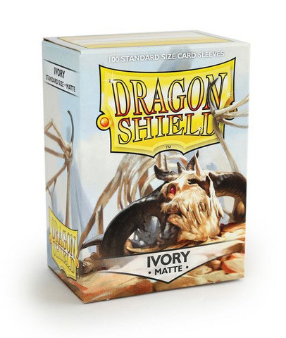 Протекторы Dragon shield матовые, цвет:Слоновая кость, DS Sleeves: Matte Ivory