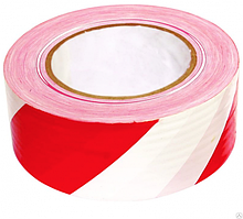 Лента оградительная ЛО-200, эконом (красно-белая)