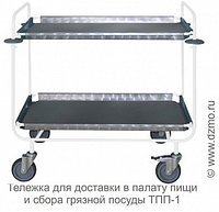 Тележка для доставки в палату пищи и сбора грязной посуды (РОССИЯ) ТПП-1