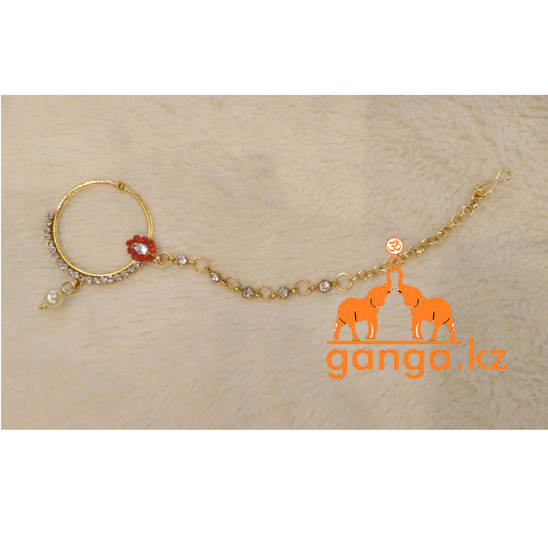 Кольцо в нос (Нат), золотистое, Код 0226