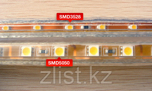 Лента SMD 5050, 220v в пвх оболочке. Цвет: белый (4500К, 3000К) синий, желтый, зеленый, красный - фото 2 - id-p67676089