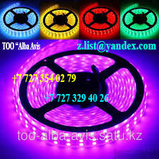 Жарық диодты жолақ SMD 3528, 12v тығыздалған 240 диод/метр Түсі: ақ, жасыл, қызыл, көк, сары