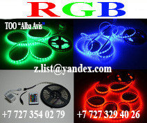 Жарық диодты жолақ SMD 5050, RGB 12v герметикалық 60 диод/метр