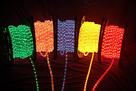 Дюралайт лед, светодиодный, плоский 3-х жильный  Синий, RGB (разноцветный), фото 4