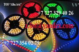 Жарық диодты жолақ smd 5050, 12v мөрленбеген 60 д/метр Түсі: Ақ, жасыл, қызыл, көк, сары