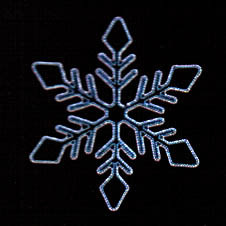 Голубые снежинки из дюралайта на каркасе - фото 1 - id-p67676143