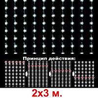 Гирлянды светодиодные, новогодние, уличные Водопад. 2*3 и 3*2 метра, гирлянда led водопад., фото 10