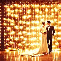 Гирлянды светодиодные, новогодние, уличные Водопад. 3*8 метров RGB, синий, белый, желтый и др. цвета, фото 3