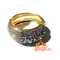 Браслет золотистый со стразами