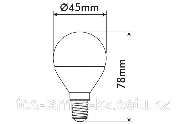 Светодиодная лампа ORBILED-2/6W/SMD/E14/6400K/G45/CBOX, фото 2