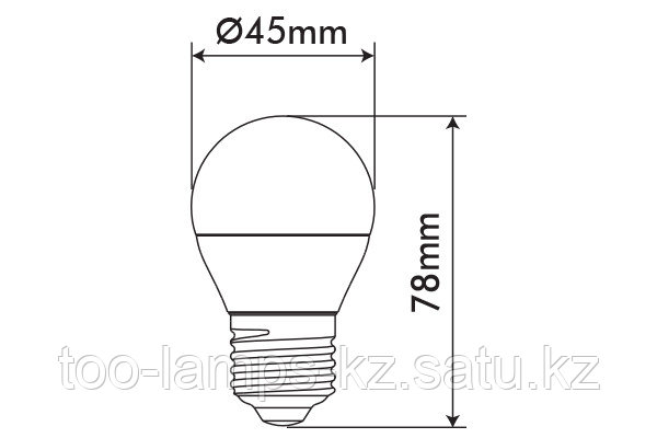 Светодиодная лампа ORBILED-2/6W/SMD/E27/4000K/G45/CBOX, фото 2