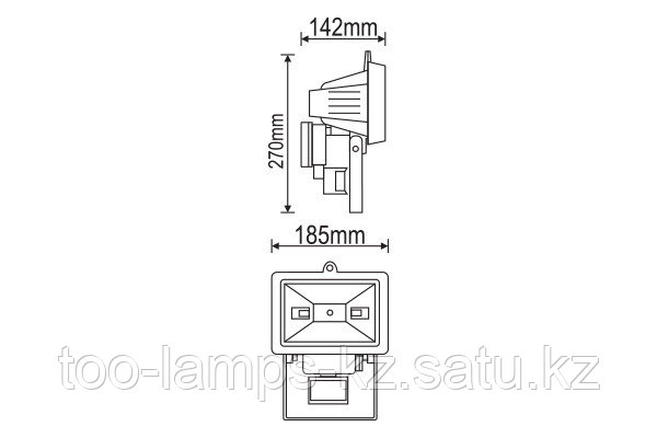 Прожектор NODE-118S/R7S/Белый/IP44/118MM/SENSOR-GRILL, фото 2