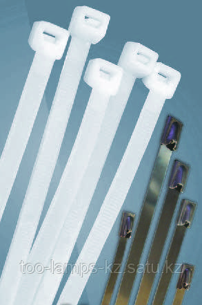 Хомут 2.5*200/Белый/PLASTIC CABLE TIE, фото 2
