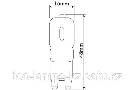 Светодиодная лампа VO/CAPSULED-2/G9/3W/SMD/2700K/220V/DIMM, фото 2