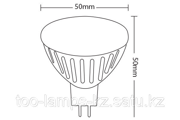 Светодиодная лампа SPOTLED-2/12VDC/6W/SMD/GU5.3/MR16/64K/9LNS/CBOX, фото 2