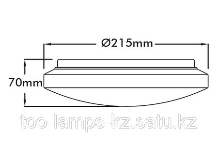 Настенно-потолочный светодиодный светильник MOON-19/10W/SMD/65K/19CM/WHT/220V, фото 2