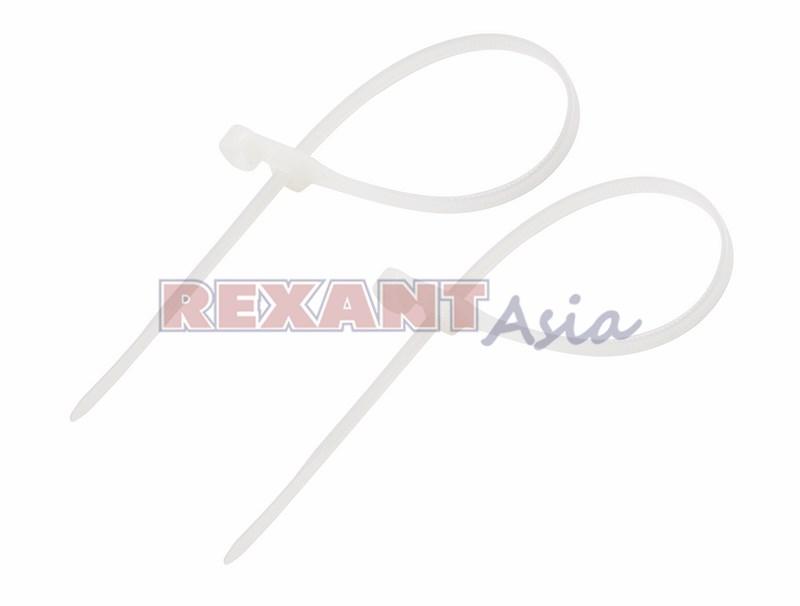 Хомут-стяжкa нейлоновая под винт REXANT 100x3,6 мм, белая, упаковка 100 шт., (07-0104 )