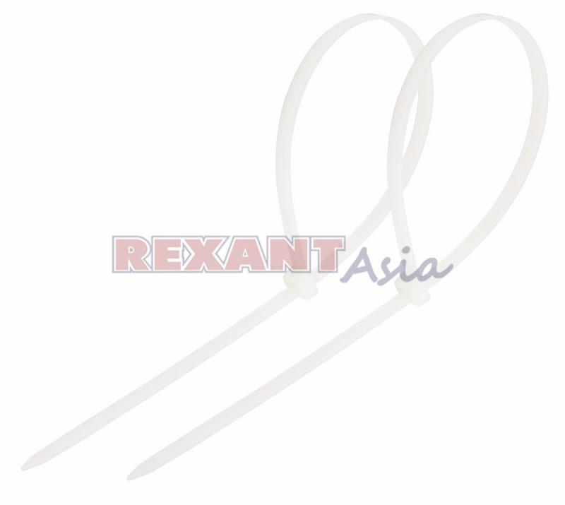 Хомут-стяжка кабельная нейлоновая REXANT 250 x3,6 мм, белая, упаковка 100 шт., (07-0250 )