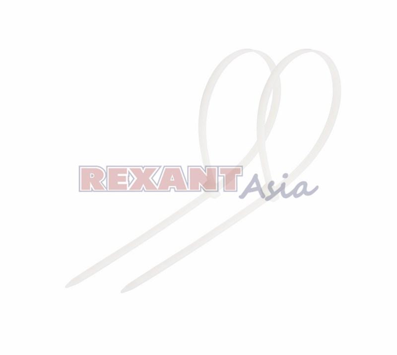 Хомут-стяжка кабельная нейлоновая REXANT 150 x3,6 мм, белая, упаковка 100 шт., (07-0150-4 )