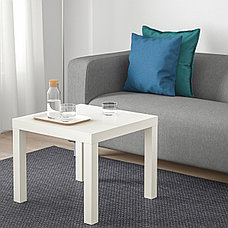 Придиванный столик ЛАКК белый 55x55 см ИКЕА, IKEA, фото 3