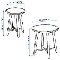 Комплект столов КРАГСТА 2 шт   черный ИКЕА, IKEA, фото 3