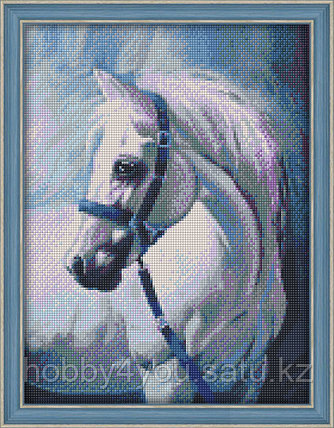 Картина стразами "Грезы белого коня", 30*40см, фото 2