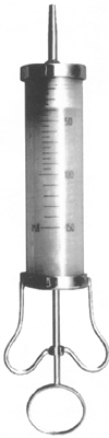 Шприц с силикон. кольцом на поршне для промывания полостей 100-150 см3 с дв шкал.