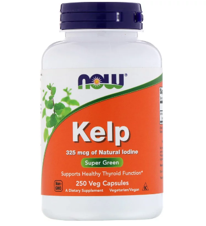 Now Foods, Келп, 250 растительных капсул