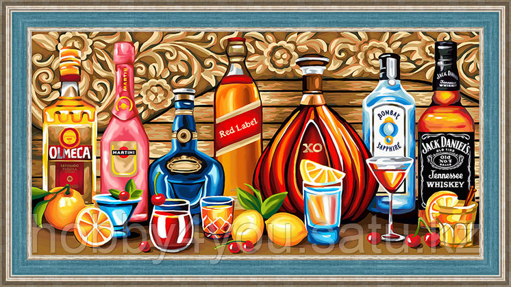 Картина стразами "Барная стойка", 30*60см, фото 2