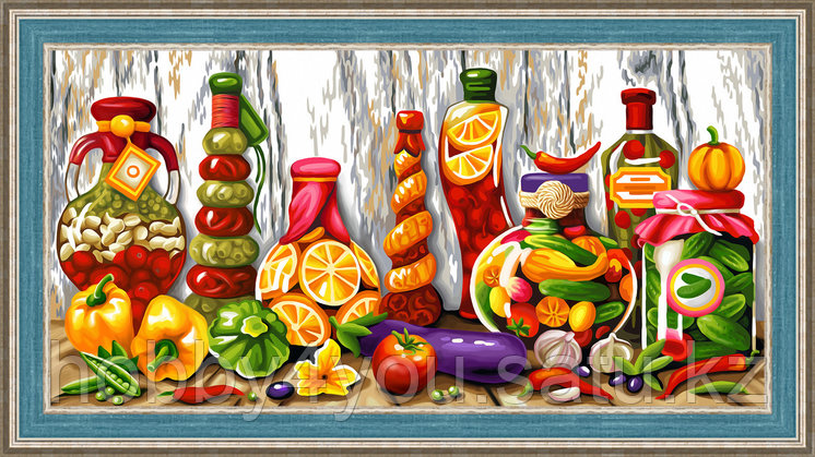 Картина стразами "Домашние соленья", 30*60см, фото 2