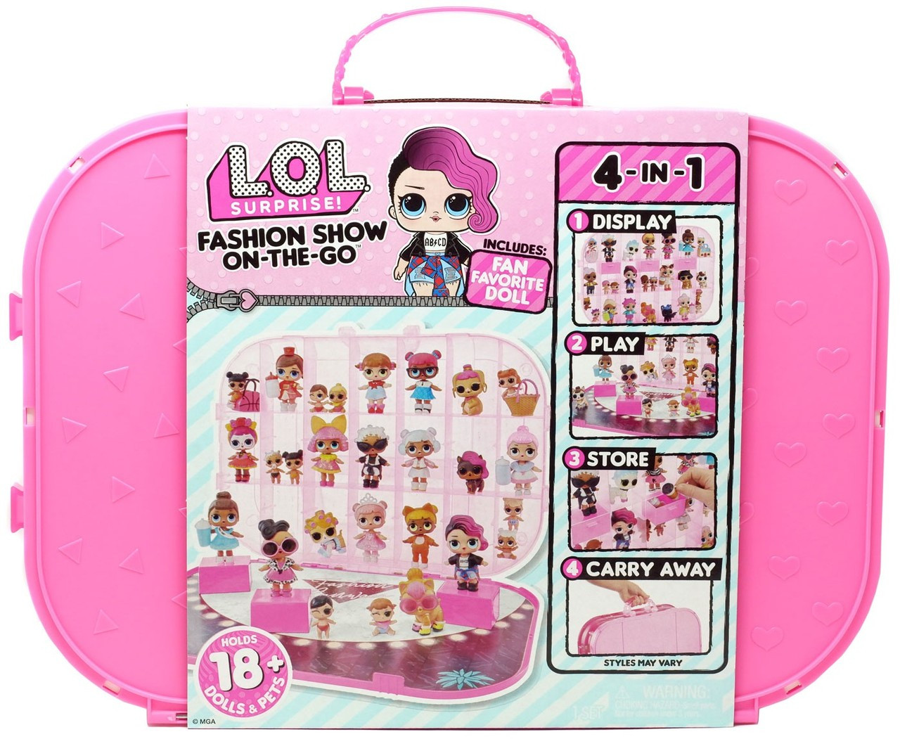 LOL Fashion Кеис Ярко-Розовый ЛОЛ Сюрприз 4-в-1