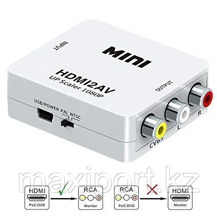 HDMI to AV Converter (HDMI in, RCA out) на тюльпаны, фото 2