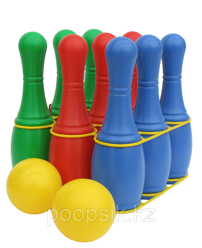 Детский боулинг набор 9 кегель, 2 шара - фото 2 - id-p67722851