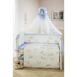 Комплект в кроватку Perina Тиффани Неженка 7 предметов голубой