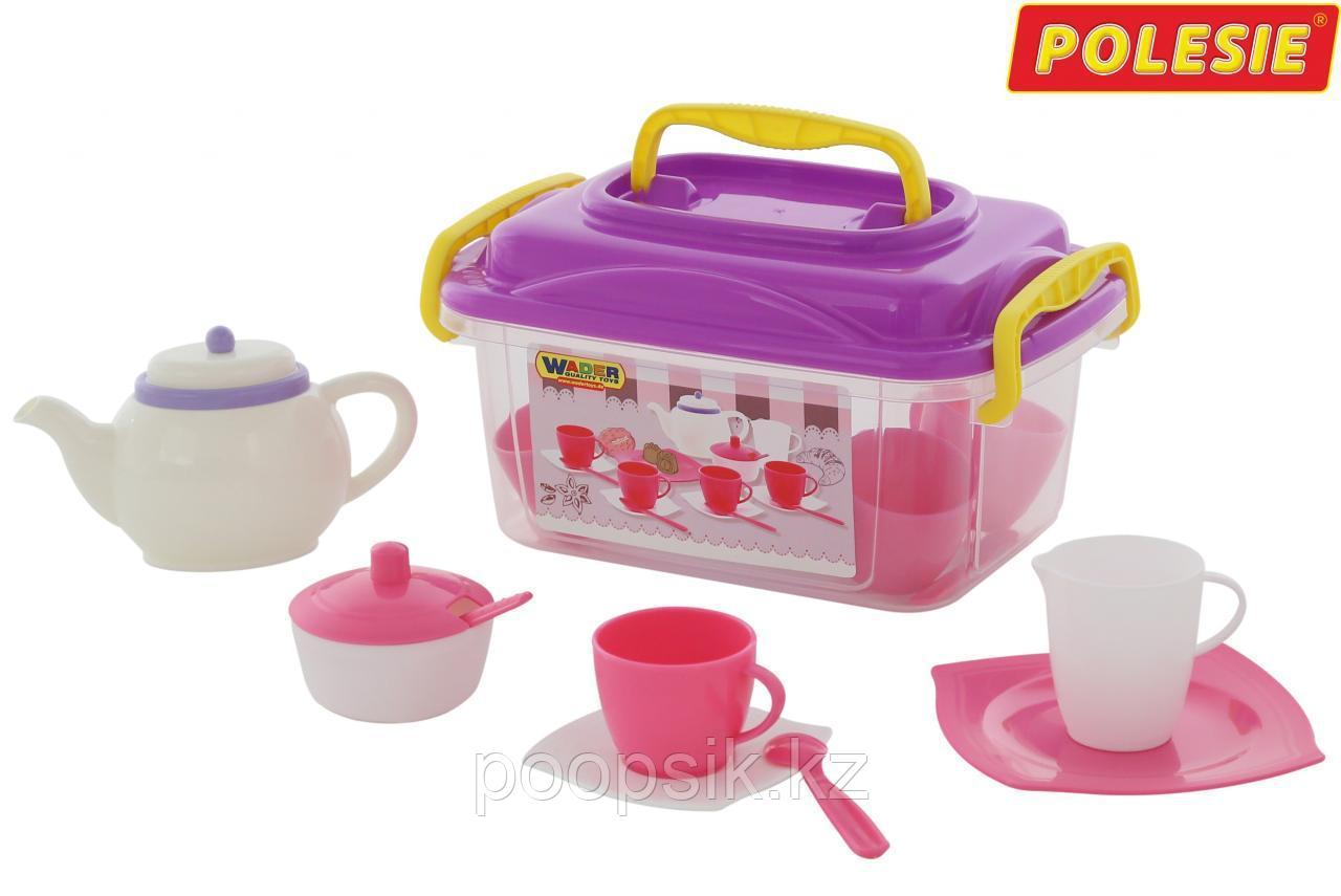 Набор детской посуды "Алиса" на 4 персоны (19 элементов) (в контейнере) - фото 1 - id-p67726167