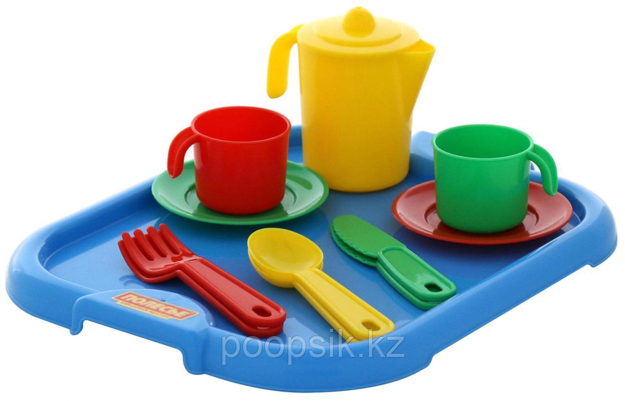 Набор детской посуды "Анюта" с подносом на 2 персоны - фото 1 - id-p67726168