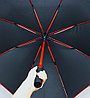 Зонт-трость черный MIRACLE с красной тростью (полу-автомат), 120см.