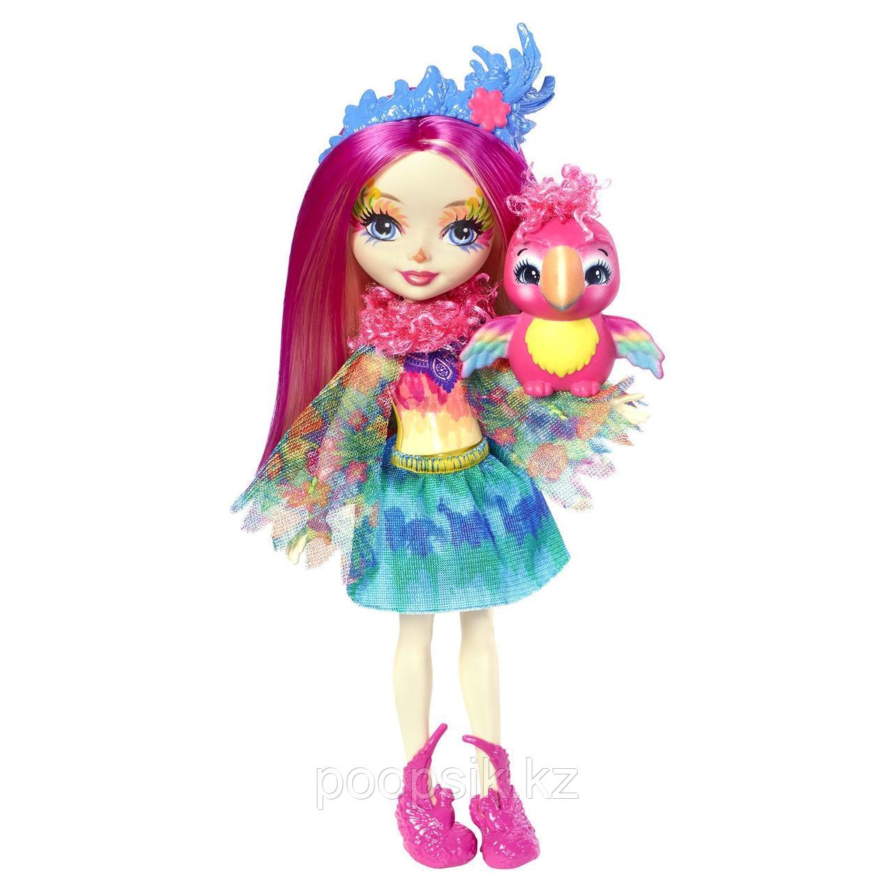 Enchantimals Пикки Какаду с питомцем 15 см, Mattel FJJ21