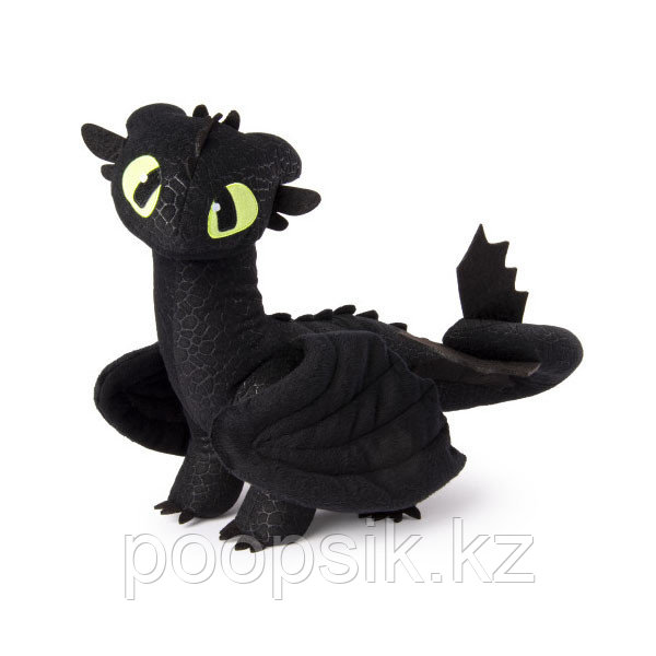 Мягкая игрушка дракон Беззубик (Ночная фурия), 35 см - фото 1 - id-p67727296