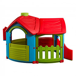 Игровой домик PalPlay Вилла с пристройкой со светом и звуком - голубой, зеленый, красный