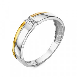 Кольцо из серебра с натуральным бриллиантом Teosa 1000-0283