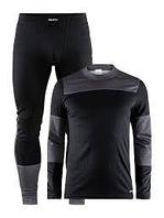Термобелье мужской комплект  Craft Baselayer черный-серый