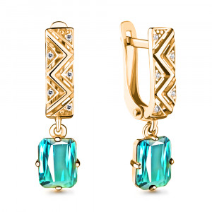 Серебряные серьги Aquamarine 4716188
