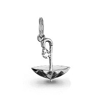 Серебряная подвеска с фианитом Aquamarine 2127