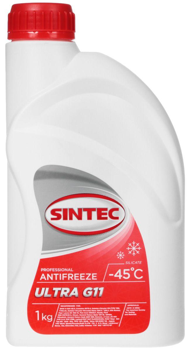 Антифриз Sintec ANTIFREEZE ULTRA G11 -45*С красный 1кг. Россия