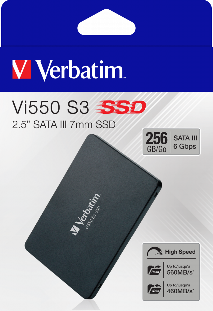 Твердотельный накопитель SSD, 256Гб, SATA III, 2.5'', 7mm